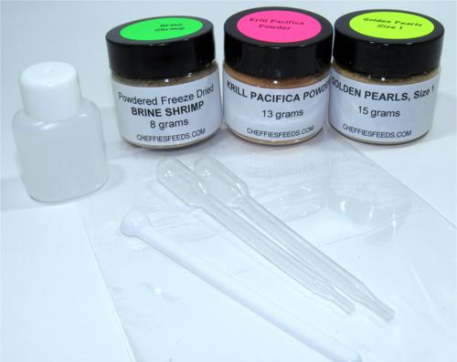 BABY FRY FISH FOOD Brine Shrimp / Golden Pearls / Krill Pacifica Powder Feed+Supplies